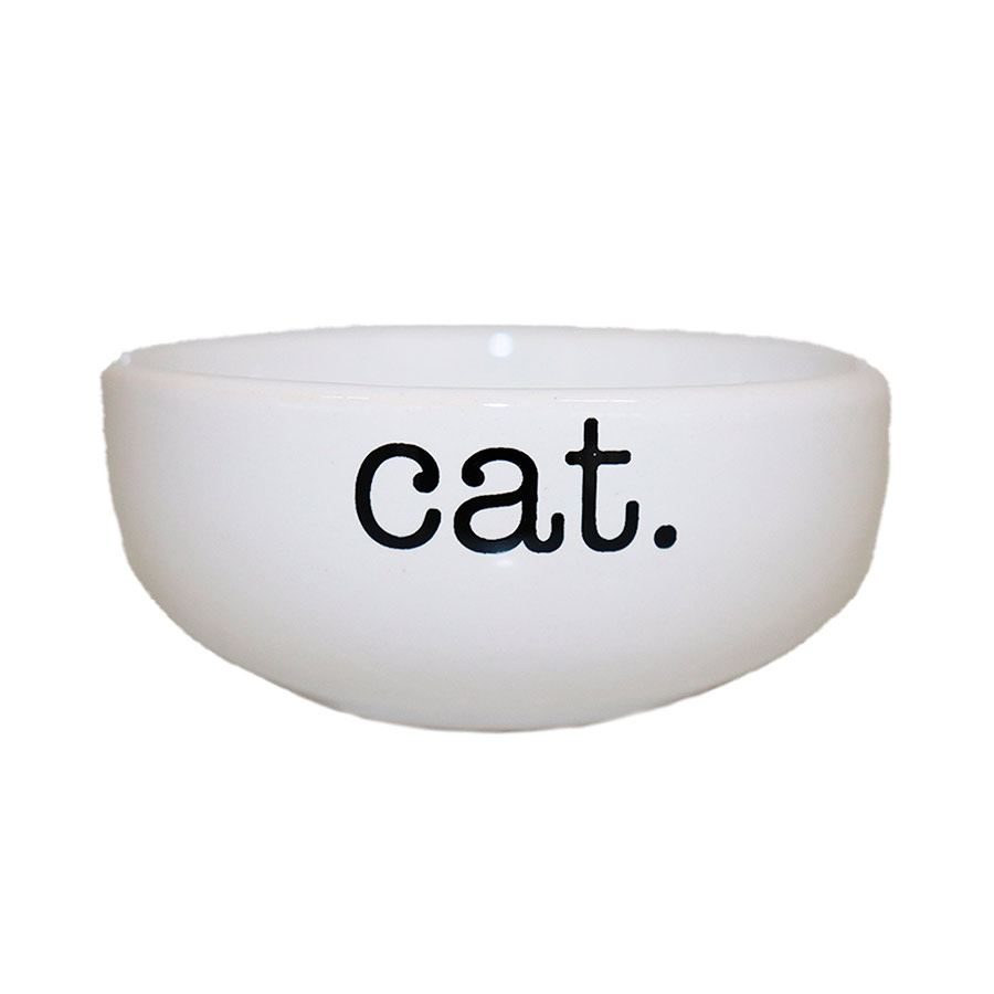 Comedouro Pet Injet Cerâmica Cat Branco para Gatos