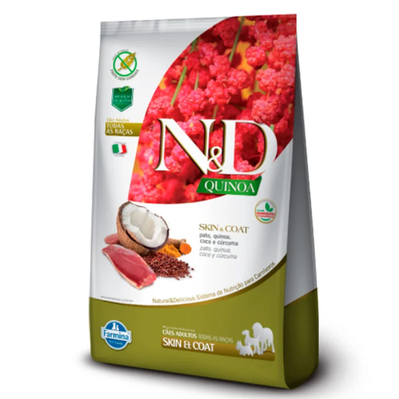 Ração N&D Quinoa Cães Adultos Skin Pato 10,1kg