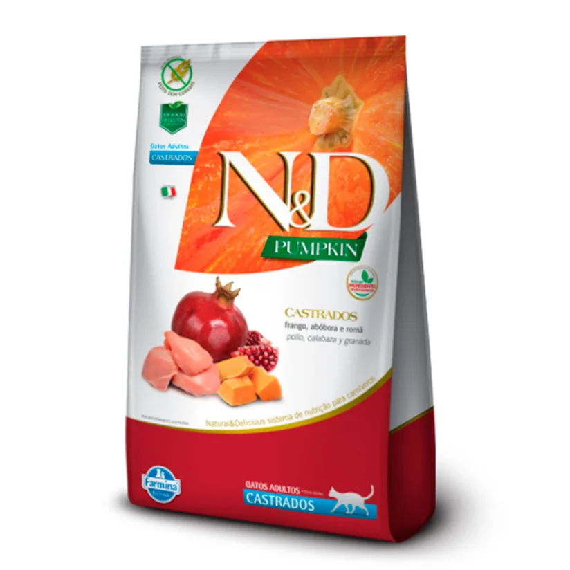 Ração N&D Pumpkin Gatos Adultos Castrado Frango 7,5kg