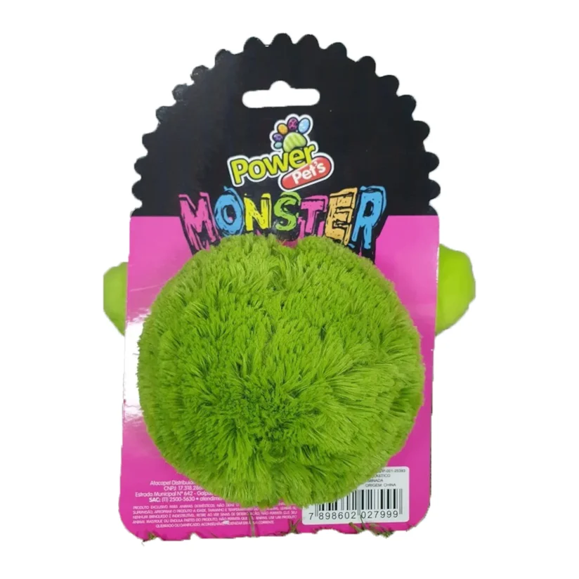 Brinquedo Cães The Pets Pelúcia Moster Médio Verde 10cm