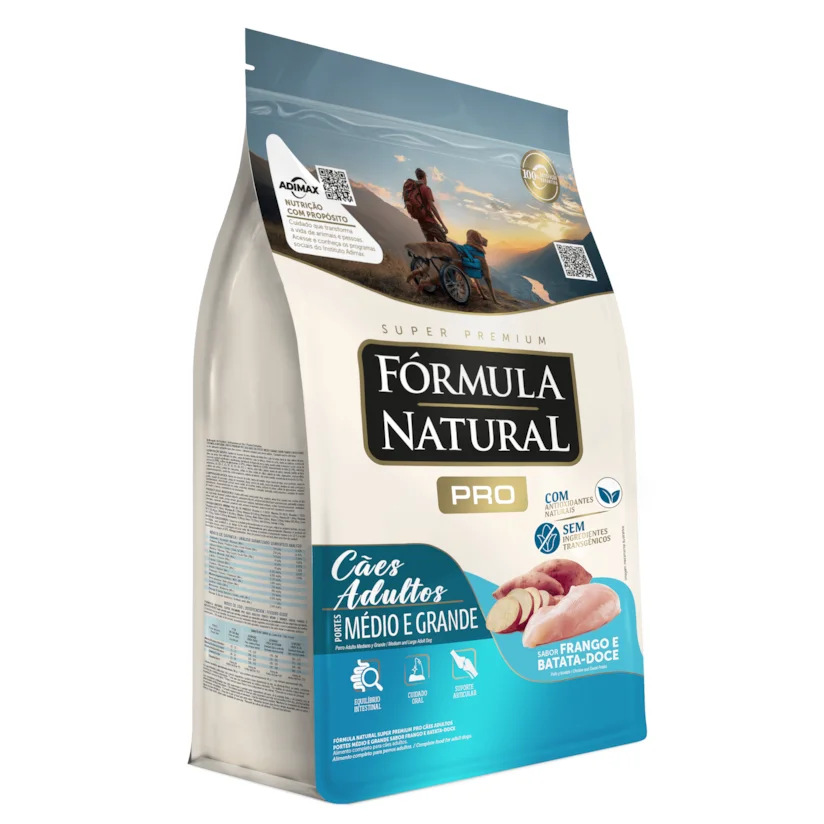 Ração Fórmula Natural Pró Cães Adultos Raças Médias e Grandes 20kg