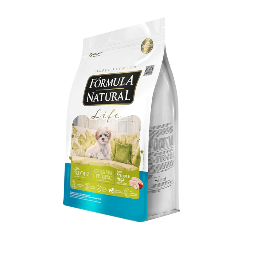 Ração Fórmula Natural Cães Filhotes Raças Mini e Pequenas Sabor Frango e Maçã 7kg