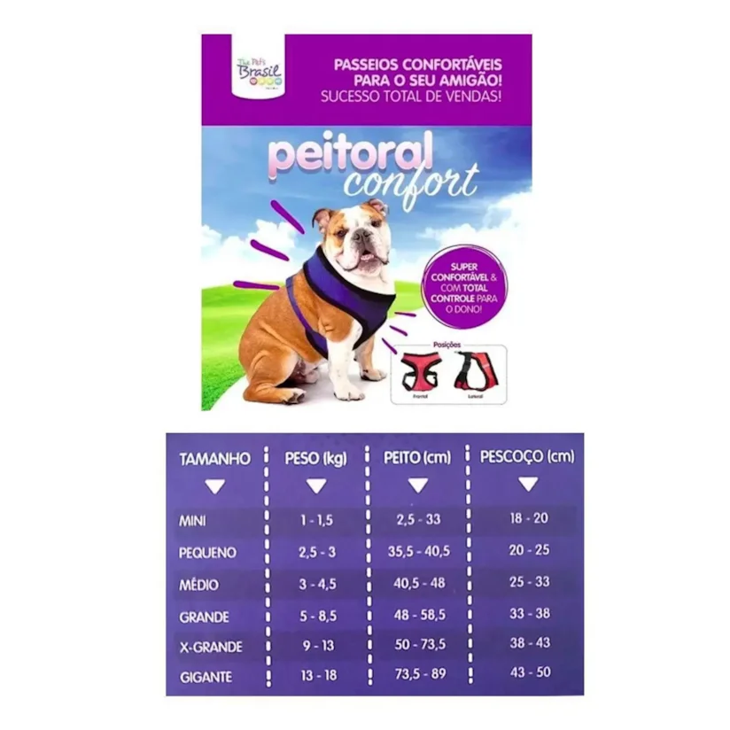 Peitoral Cães The Pets Confort Médio