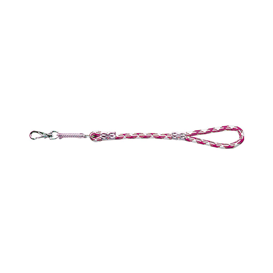 Guia Furacão Pet Corda Roliça com Amortecedor Rosa para Cães
