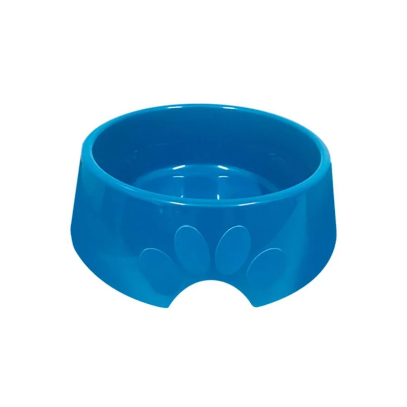 Comedouro Cães Furacão Pet Plástico Pop Azul 600ml