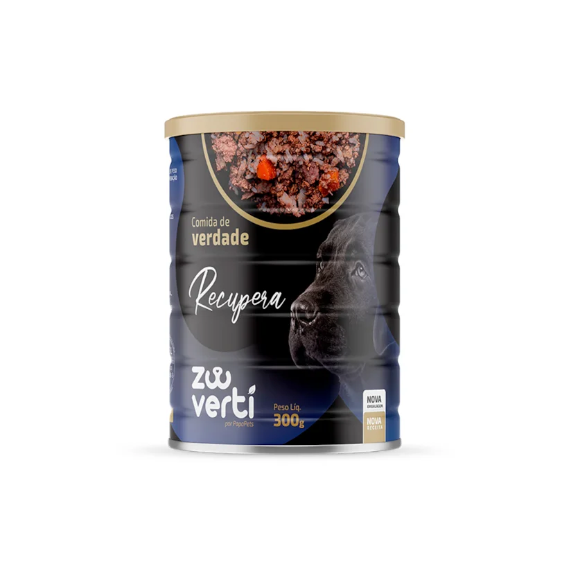 Ração úmida Papapets para Cães Recupera Lata 300g