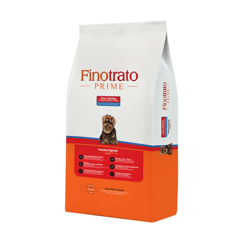 Ração para Cães Finotrato Prime Adultos Raças Pequenas e Médias 15kg