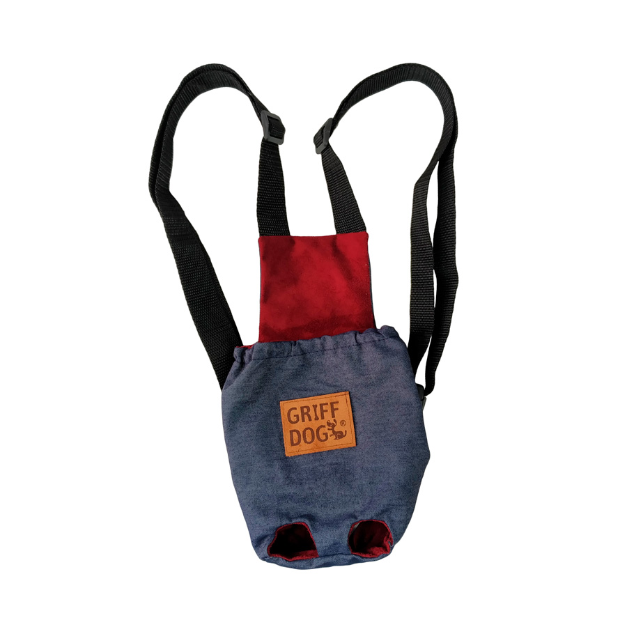 Bolsa Canguru Griff Dog para Cães e Gatos Vermelha