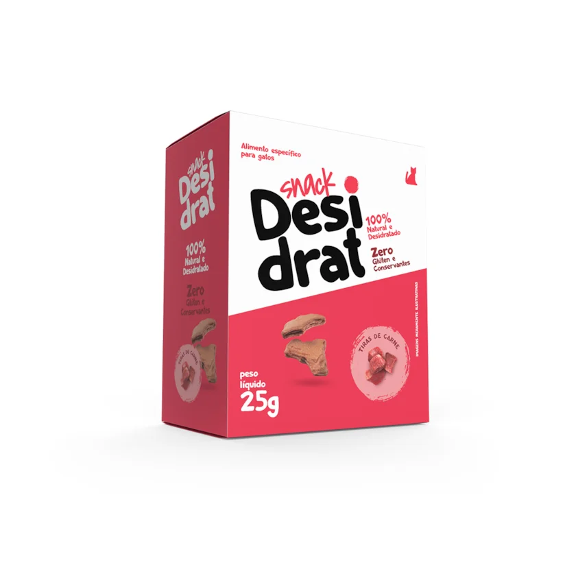 Snacks Gatos Desidrat Carne 25g