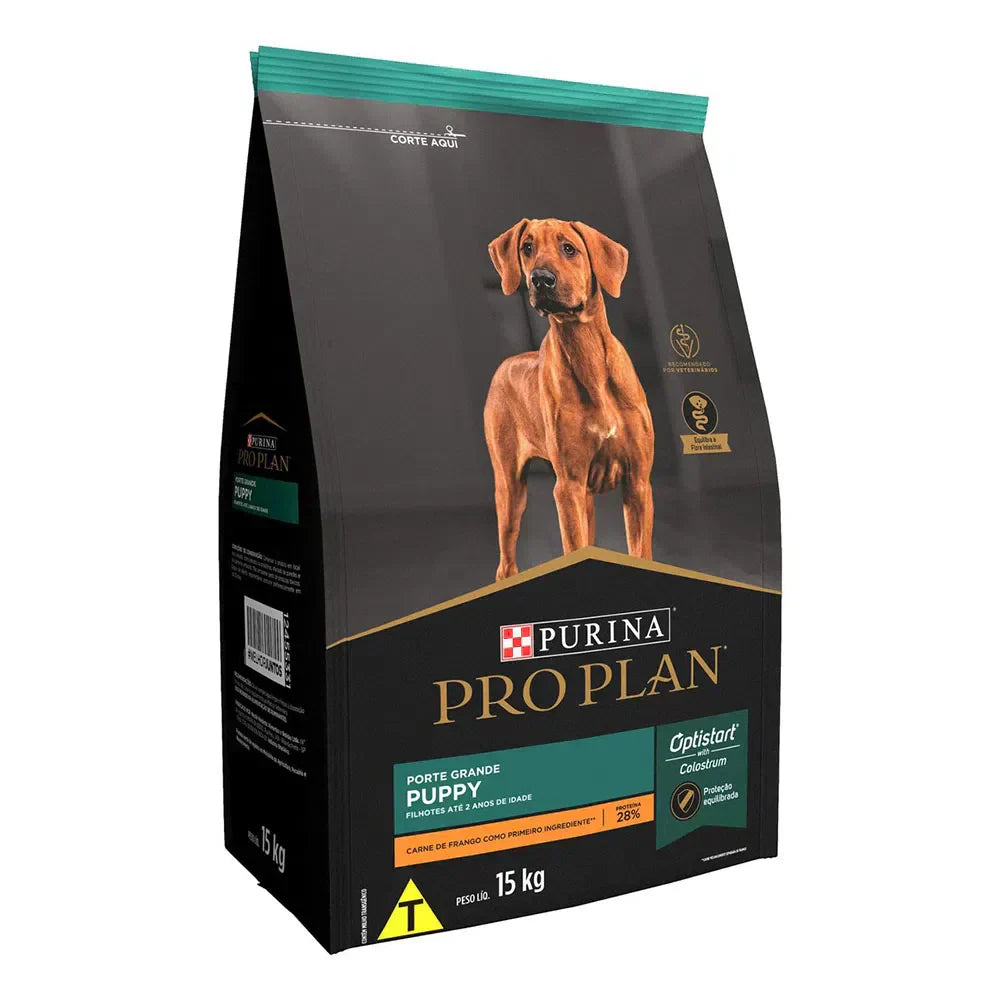 Ração Pro Plan Cães Filhotes Porte Grande Frango 15kg