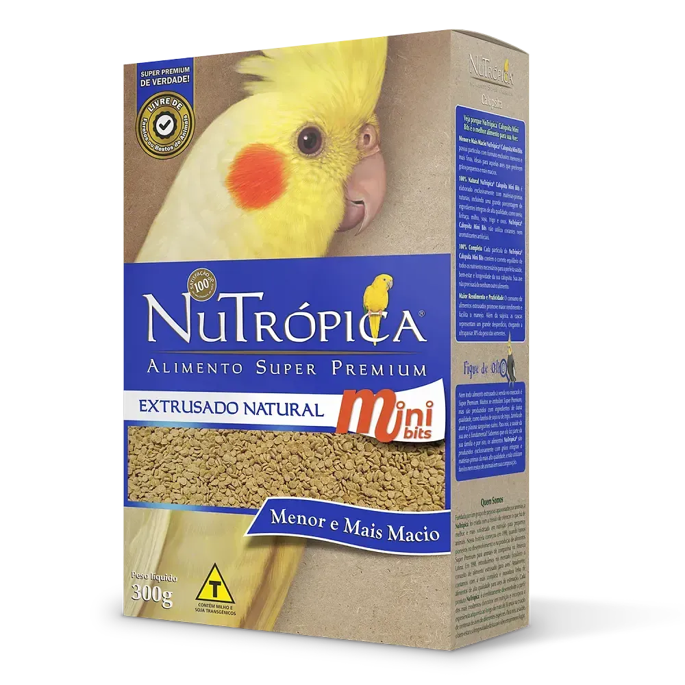 Ração Nutrópica para Calopsita Extrusado Natural Mini Bits