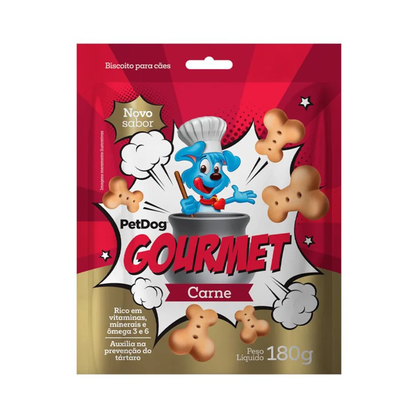 Biscoito PetDog Gourmet Carne 180g