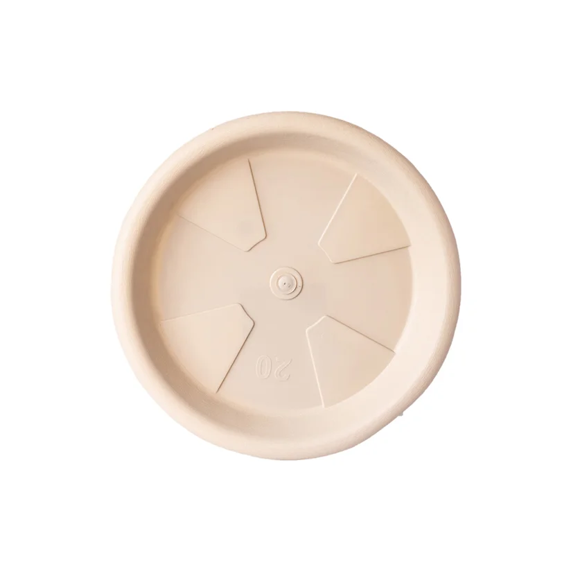 Prato Siena para Vaso de Plantas Cinza Taupe L:14 x C:14 x A:2cm