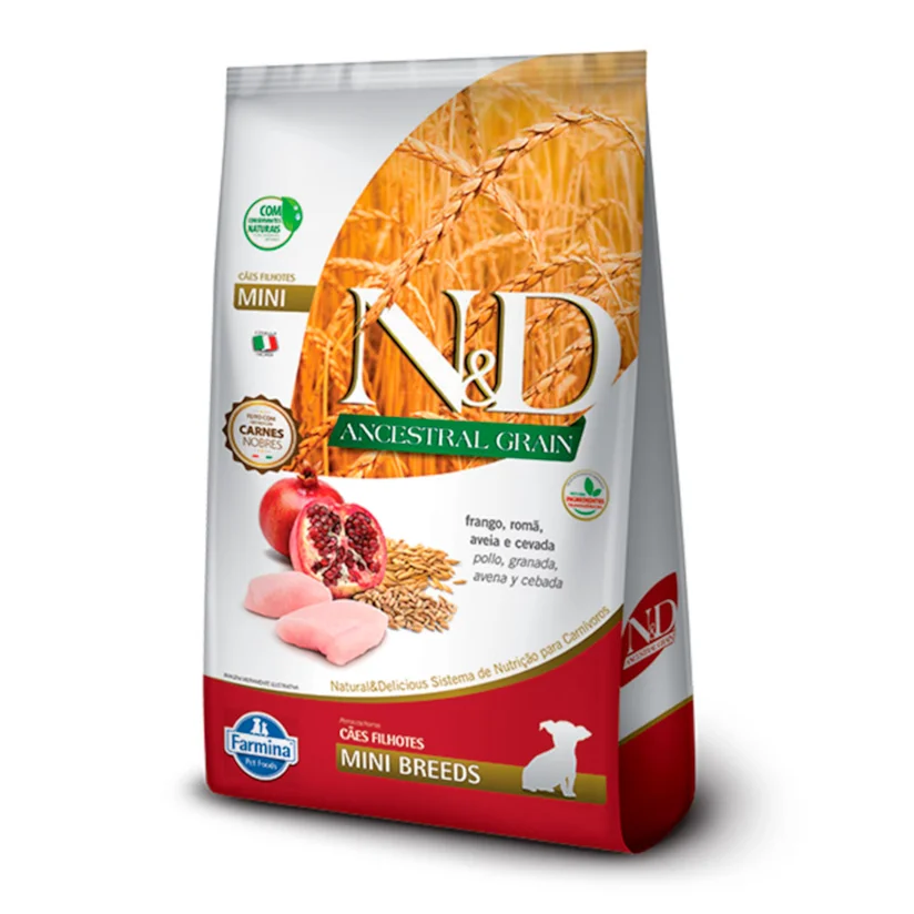 Ração N&D Ancestral Cães Filhotes Mini Frango 10,1kg