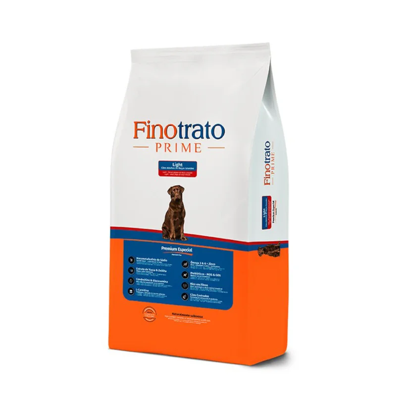 Ração para Cães Finotrato Prime Light Adultos Raças Grandes 15kg