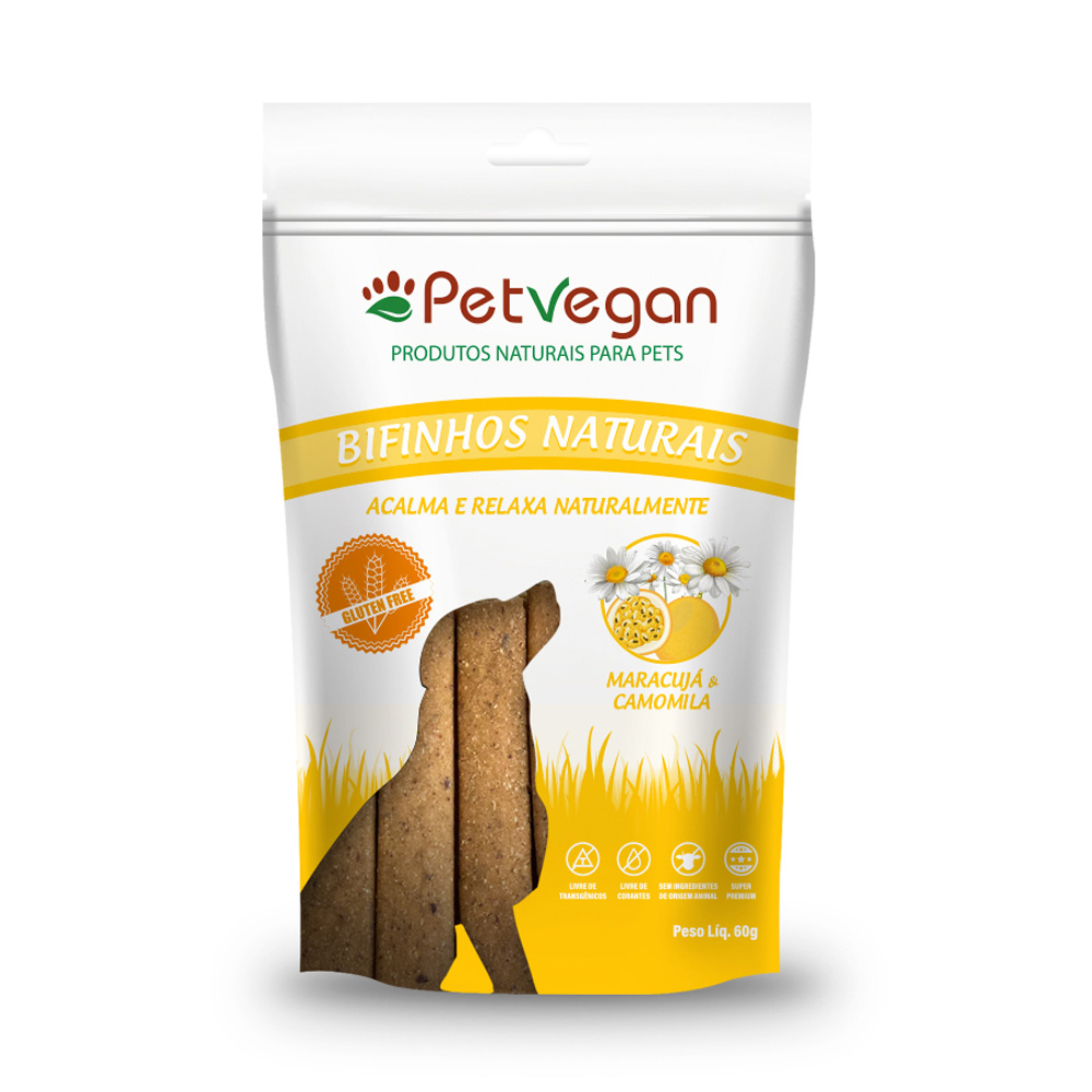 Bifinho PetVegan Acalma e Relaxa para Cães Sabor Maracujá e Camomila