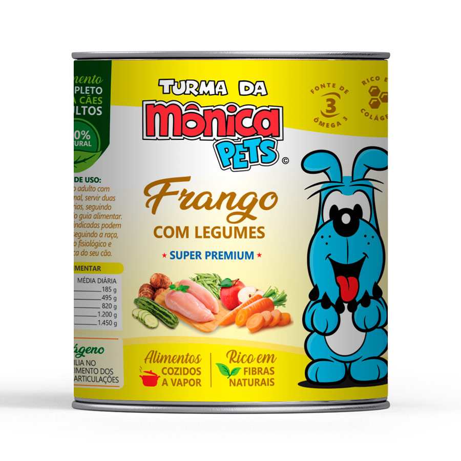 Ração Úmida Turma da Mônica Pets Frango com Legumes para Cães 280 g