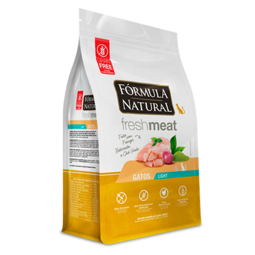 Ração Fórmula Natural Gatos Fresh Meat Light Sabor Frango, Beterraba e Chá Verde 7kg