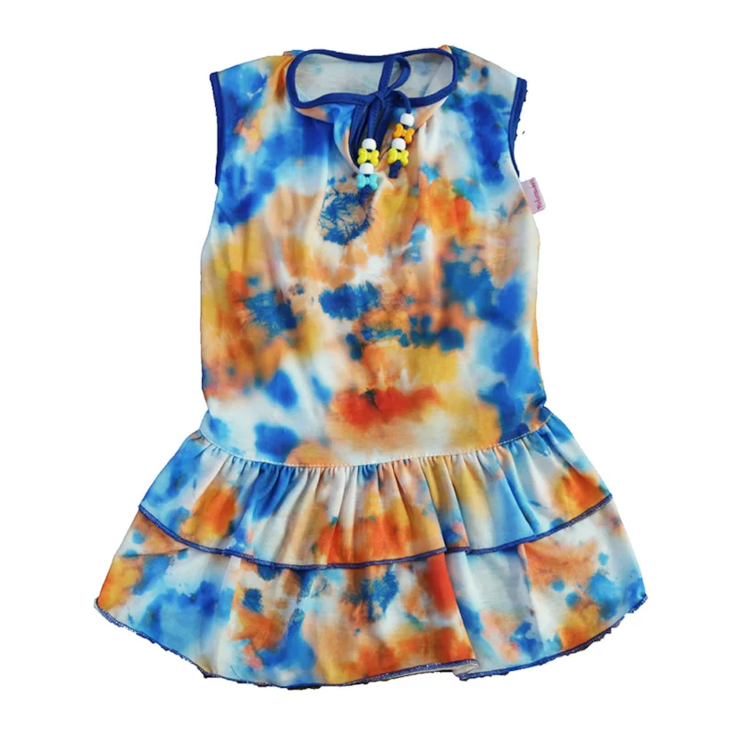 Vestido Pickorruchos Tie Dye Laranja 02