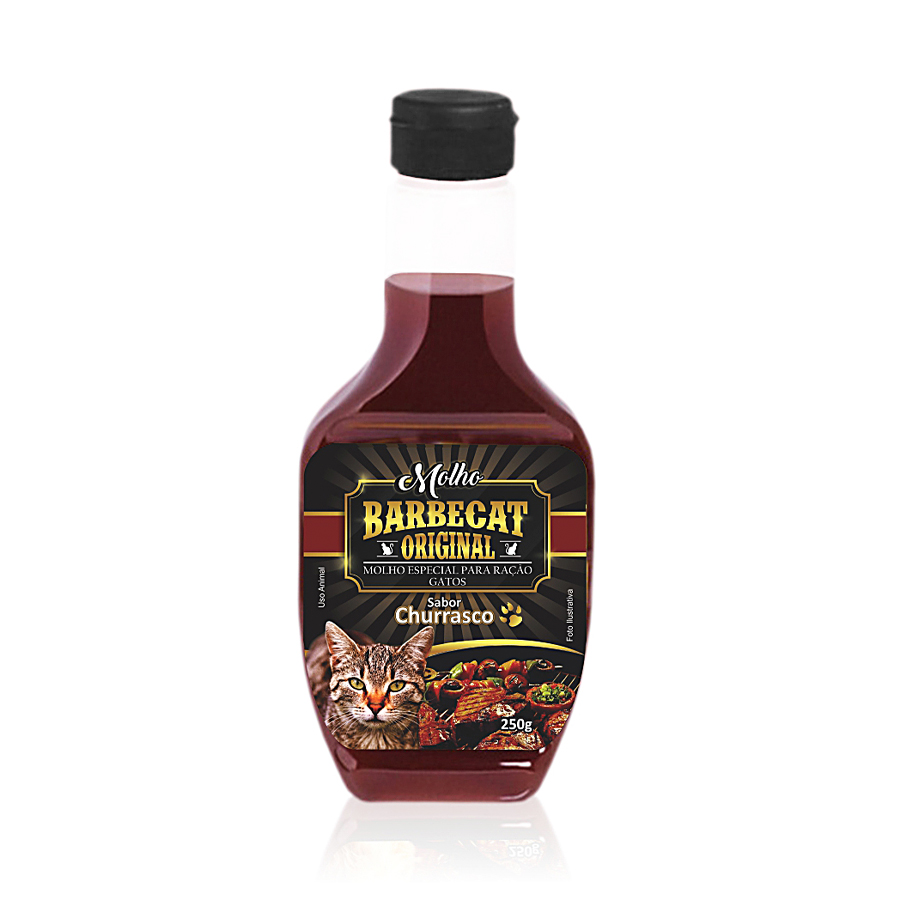 Molho para Ração Ipet BarbeCAT Original Sabor Churrasco - 250g