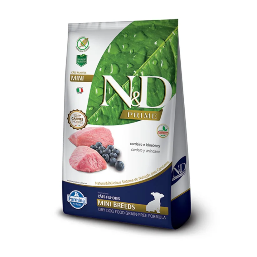 Ração N&D Prime Cães Filhotes Mini Cordeiro 10,1kg