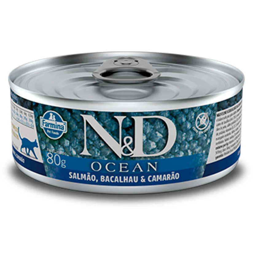 Ração Úmida ND Gatos Ocean Salmão 80g