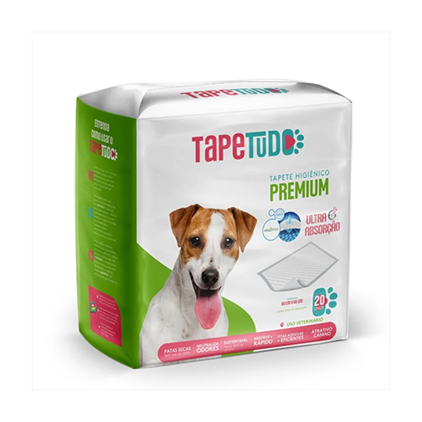 Tapete Higiênico Para Cães Tapetudo 60x55 20 unidades