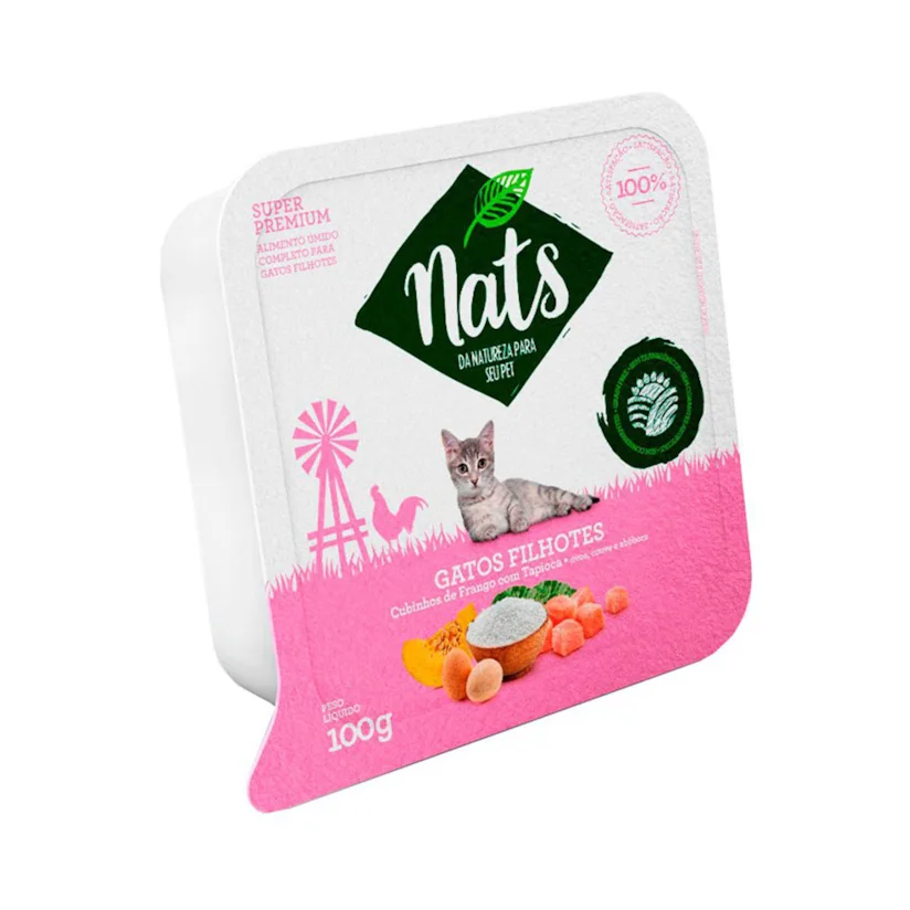 Ração Nats Úmida Para Gatos Filhotes Frango 100g
