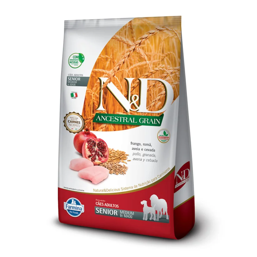 Ração N&D Ancestral Cães Senior Raças Médias Frango 2,5kg