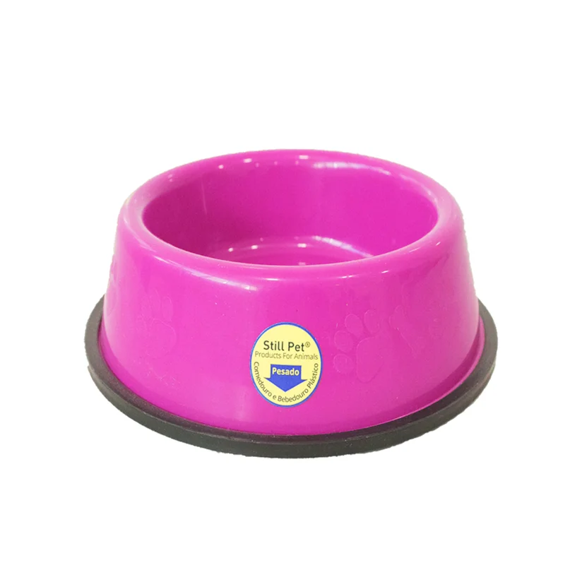 Comedouro e Bebedouro Pesado Cães Rosa Tudo Pet 2,5L