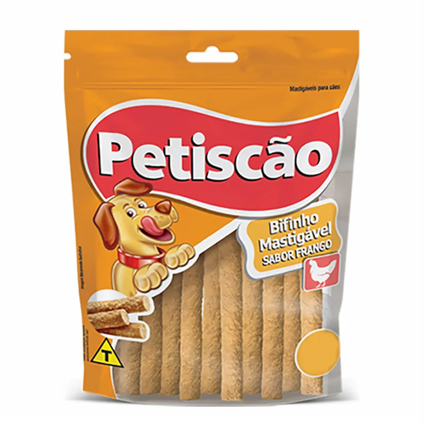 Bifinho Cães Petiscão Palito Mastigável de Frango 500g