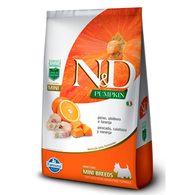 Ração N&D Pumpkin Cães Adultos Peixe Mini 2,5kg