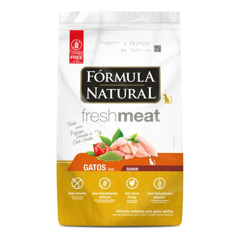Ração Fórmula Natural Gatos Fresh Meat Sênior Sabor Frango 7kg