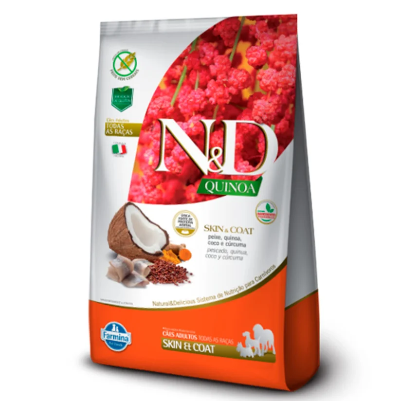 Ração N&D Quinoa Cães Adultos Skin Peixe 2,5kg