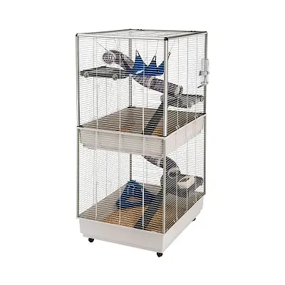 Gaiola Ferplast Para Ferret/Furão e Chinchilas Furet Tower Branca