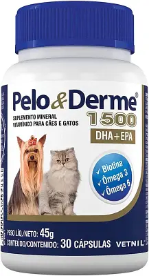 VETNIL Pelo E Derme 1500Mg Dha + Epa 30 Cápsulas Vetnil
