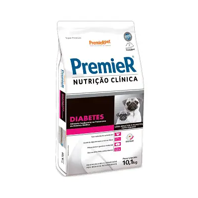Ração Premier Nutrição Clínica Diabetes Cães Adultos e Filhotes de Porte Pequeno 10,1kg