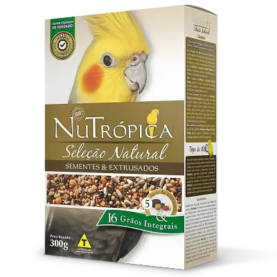 Ração Nutrópica Sementes e Extrusados Natural para Calopsitas