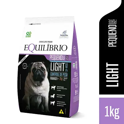 Ração Equilíbrio Light para Cães de Porte Pequeno Sabor Frango
