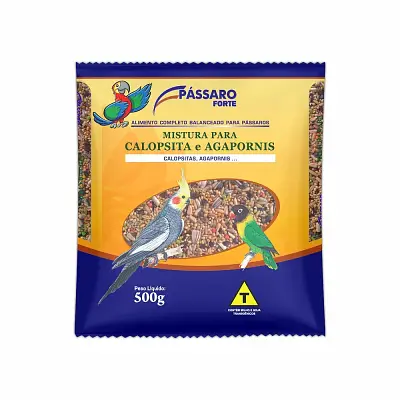Mistura para Calopsita e Agapornis Pássaro Forte