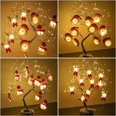 Kit Com 3 Led de Natal Boneco de Neve