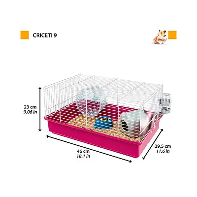Gaiola Ferplast Criceti 9 Branco e Rosa para Roedores