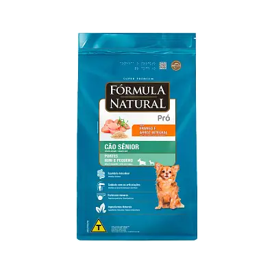 Ração Fórmula Natural Pro para Cães Senior de Porte Mini e Pequeno Sabor Frango e Arroz